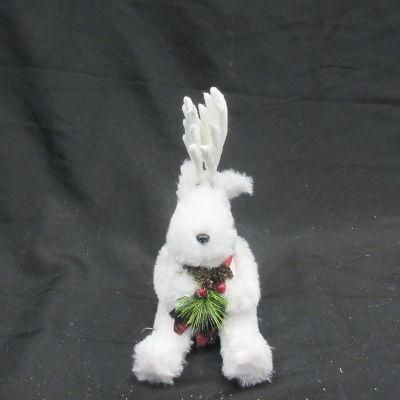 Beautiful White Foam Wapiti for Christmas Decoration