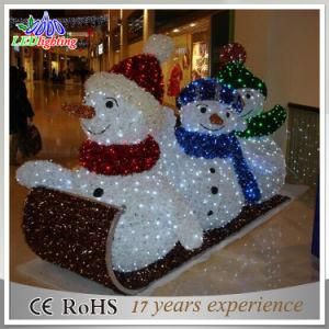 Outdoor 3D Motif Christmas Colorful Snowman LED Decoration Light