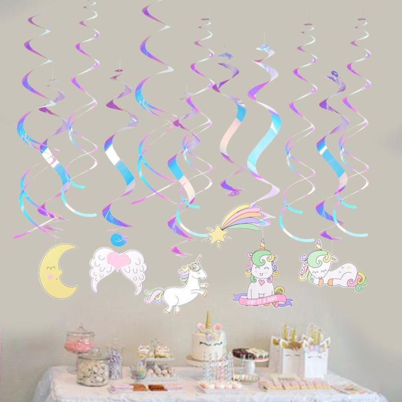 Unicorn Birthday Party Hanging Swirls Decoration