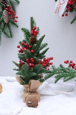 Artificial Mini Tree with Red Berries Decorate