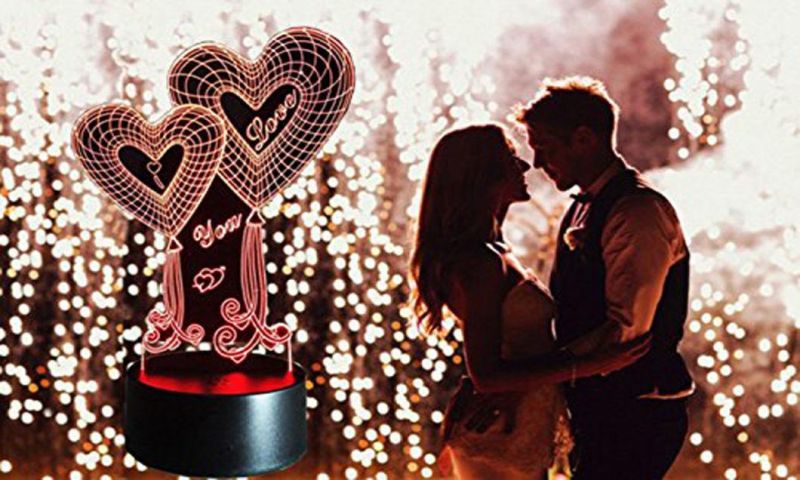 3D Love Heart Lamp Decoration