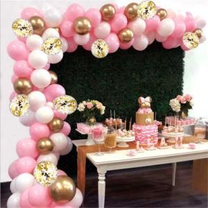 118PCS Balloon Garland Arch Kit Pink White Chrome Balloon