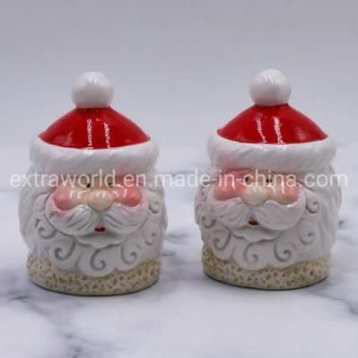 Ceramic Christmas Kitchenware Dolomite Hand-Painted Salt and Pepper Pot