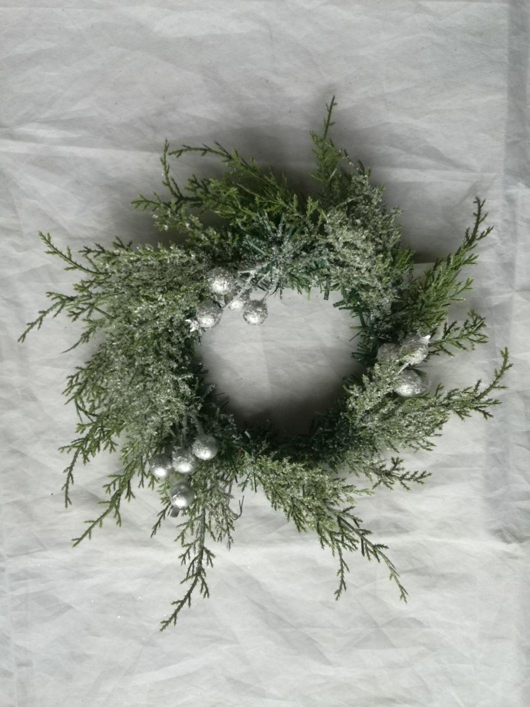 Plastic Artificial Christmas Wreath Home Decoration