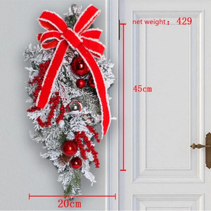 Customized Shopping Malls / Hotels / Outdoor Decoration Doors Hanging Christmas Garland Wreath for Festival Decorations