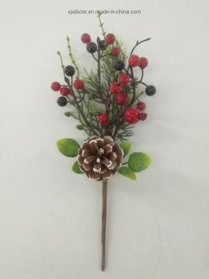 Perfect Artificial Christmas Pine Pick with Red Berries