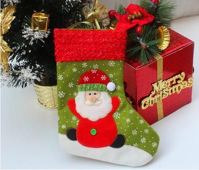 Christmas Gift Decoration Cartoon Knitted Christmas Hanging Sock for Kids