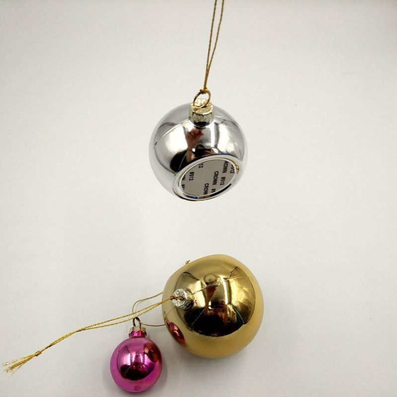 Wholesale 6cm Sublimation Xmas Decorating Balls Blank Printable Plastic Christmas Tree Ornament