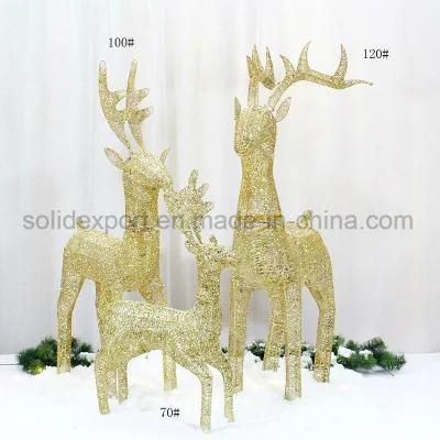 Iron Deer Display Christmas Decoration for Shop Window Shop Mall