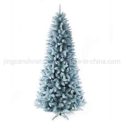 Dense Blue Pointed PVC Christmas Tree