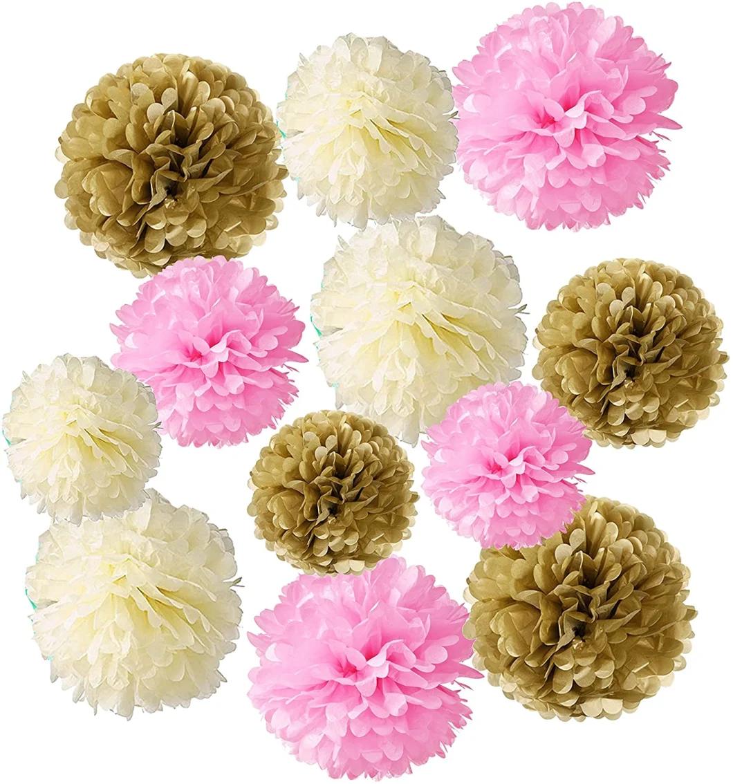 12inch Party Hanging Decoration Wedding Decoration Tissue Paper Paper Flower POM Poms