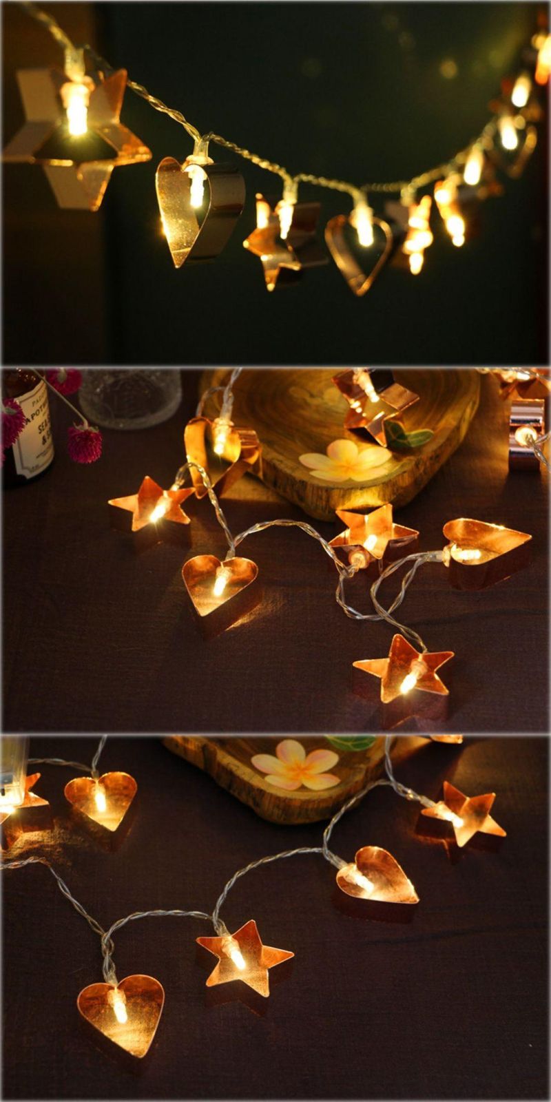 LED Flash Colour Lamp String Love Star Lamp String Decorate