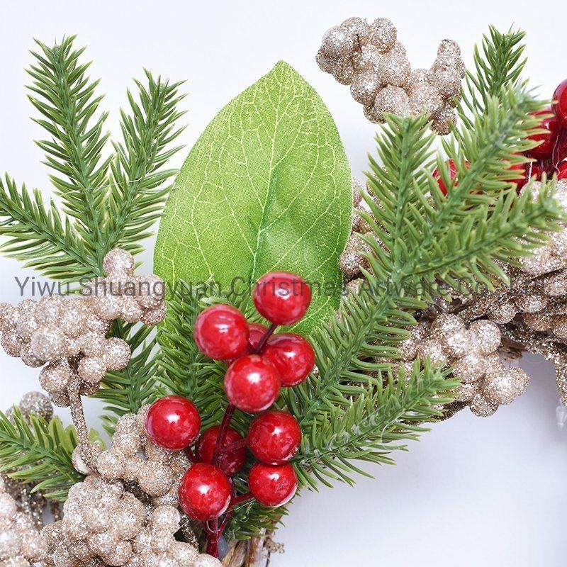 New Design High Quality Christmas PE White Wreath for Holiday Wedding Party Decoration Supplies Hook Ornament