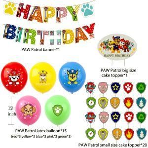 Cartoon Children&prime; S Birthday Party Decorations Latex Balloon Cake Topper Set