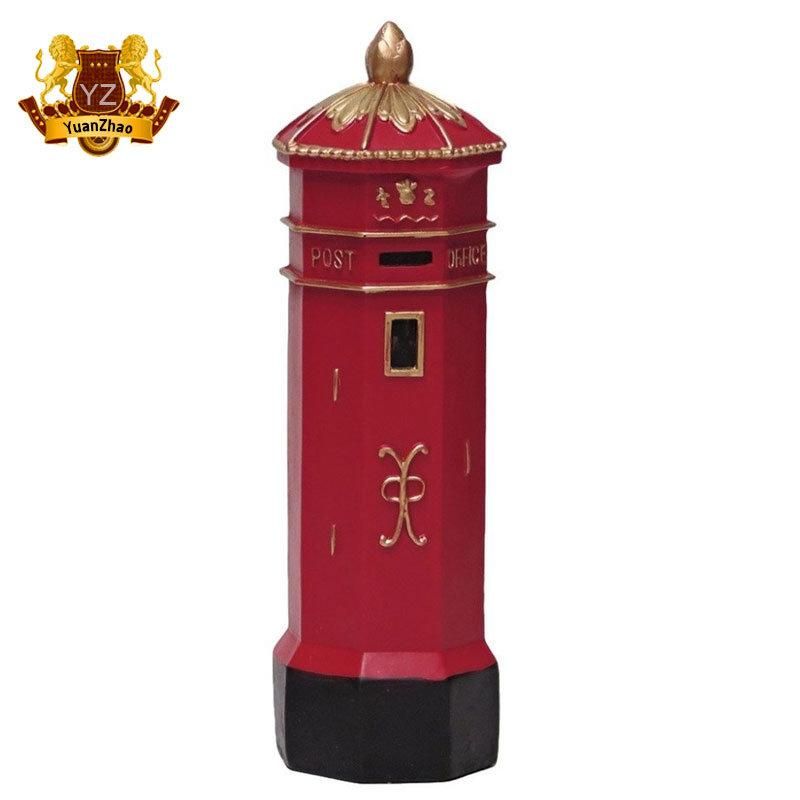 Outdoor Large Resin Santa Mailbox Statue for Christmas Decorations
