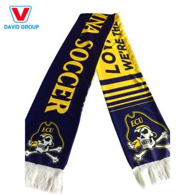 Custom Printing Your Design Scarves 100% Polyester/Knitted Polyester/Satin/Fleece Football Scarf Custom