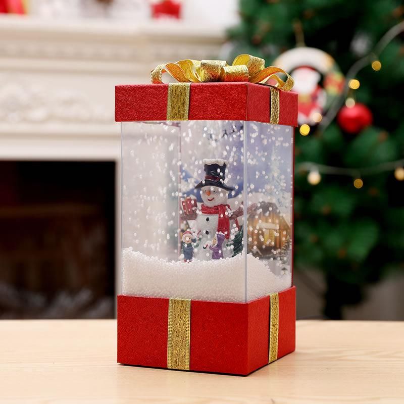 Christmas Decorations Snow Music Gift Bag Lamp Snow Lamp Home Shopping Mall Supermarket Scenery Decoration Cross-Border Special Supply