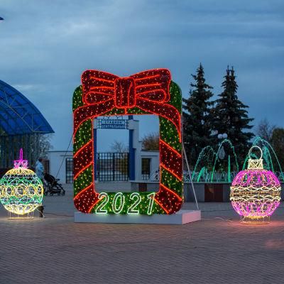 New Arrivals Innovation Twinkle Holiday Christmas Street Decorative Outdoor LED Arch Motif Lights