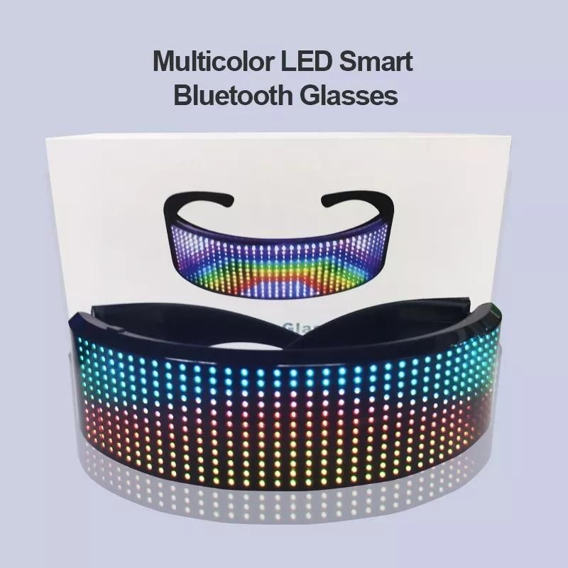 APP Control Bluetooth LED Glasses Unisex Shining Glasses for Party