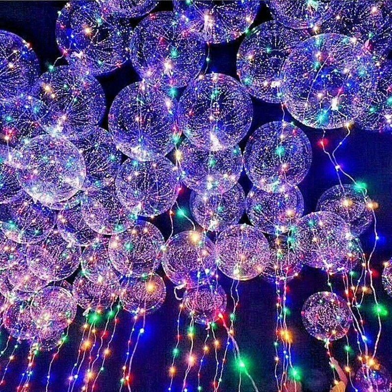 Large Flashing Glowing Air Bobo Balloon Light Latex LED Balloons