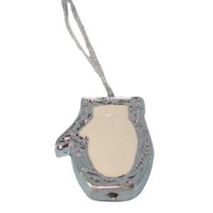 Glove Shape Electroplated Ceramic, Ceramic Pendants for The Christmas Tree