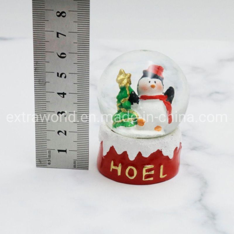 Resin Craft Santa Snowball Christmas Home Decoration for Sale