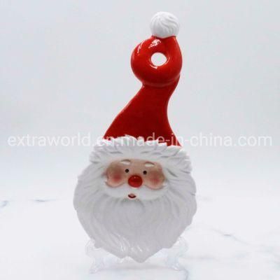 Customized Christmas Santa Hand-Painted Ceramic Spoon Home Decor