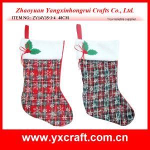 Christmas Decoration (ZY14Y35-3-4 48CM) Christmas Snowflake Stocking