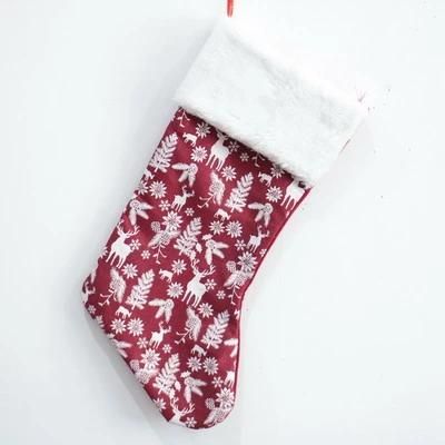 Christmas Socks Fabric Material for Home Decoration