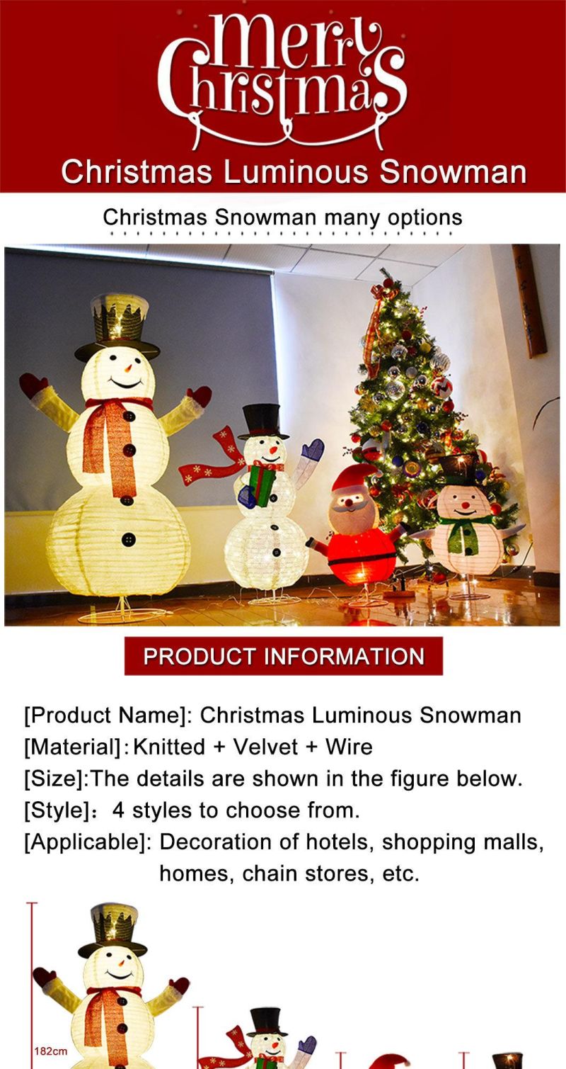 Wholesale Christmas Decoration LED Snowman Lights Foldable