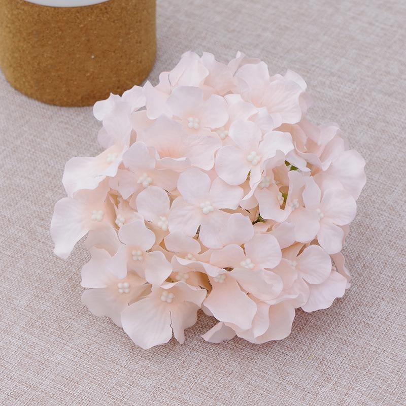 Wholesale High Quality Silk Hydrangea Flowers 17cm DIY Decorative Silk Flower Heads