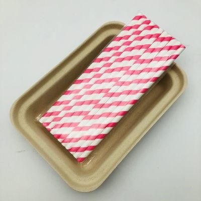 Hot Sale Disposable Striped Design Paper Drinking Straw Paper Straws