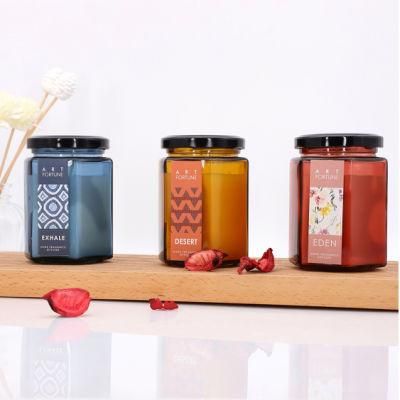 High Quality Six-Sided Wax Jar Candle for Party