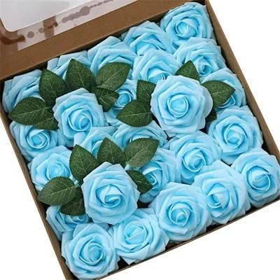 Christmas PE Rose Flower Heads Bouquets for DIY Wedding Decorations Centerpieces Arrangements Party Home Garden Decor