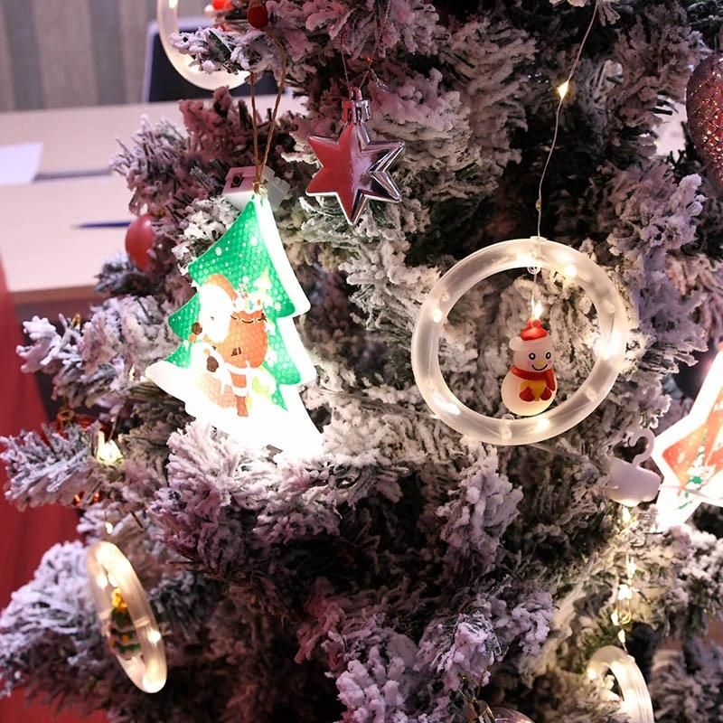 Christmas String Lights, 120 LED 10PCS Santa Fairy Lights, Waterproof Copper Twinkle Light, USB Powered Christmas Hanging Ornaments, Warm White