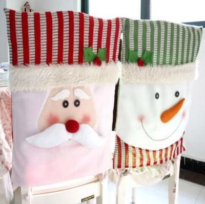 Santa Claus Snowman Chair Cover