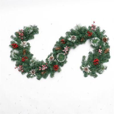 Wholesale 2m -10m Indoor Artificial Plastic Decorative Xmas Decoration Greengarlands Christmas Garland