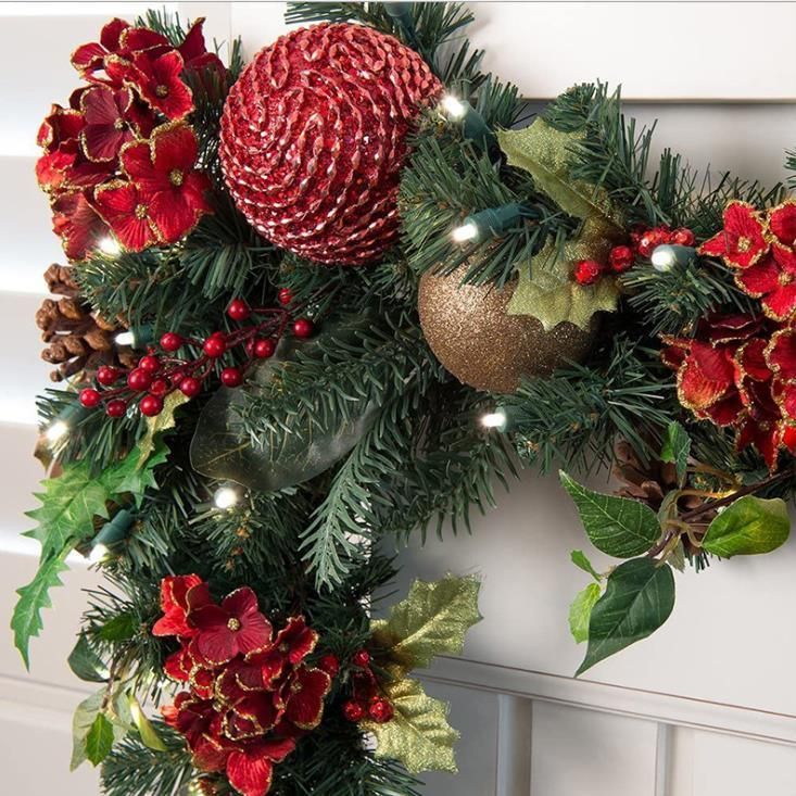 Hot Selling Wholesale Handmade Christmas Wreath Party Decorations