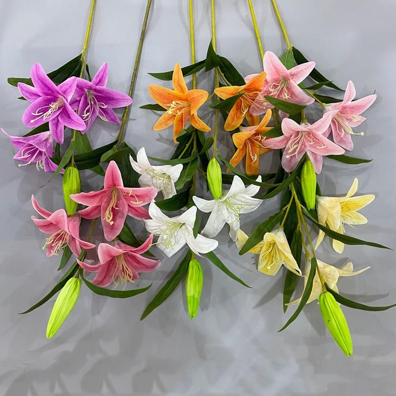 Artificial Flower Real Touch Latex Lily Flower