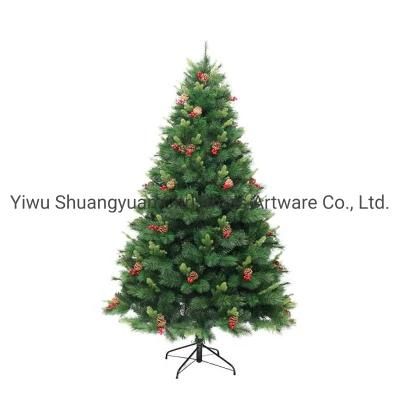 210cm Green Artificial PVC &amp; PE Christmas Tree Decorations 7FT Christmas Tree with Ornaments