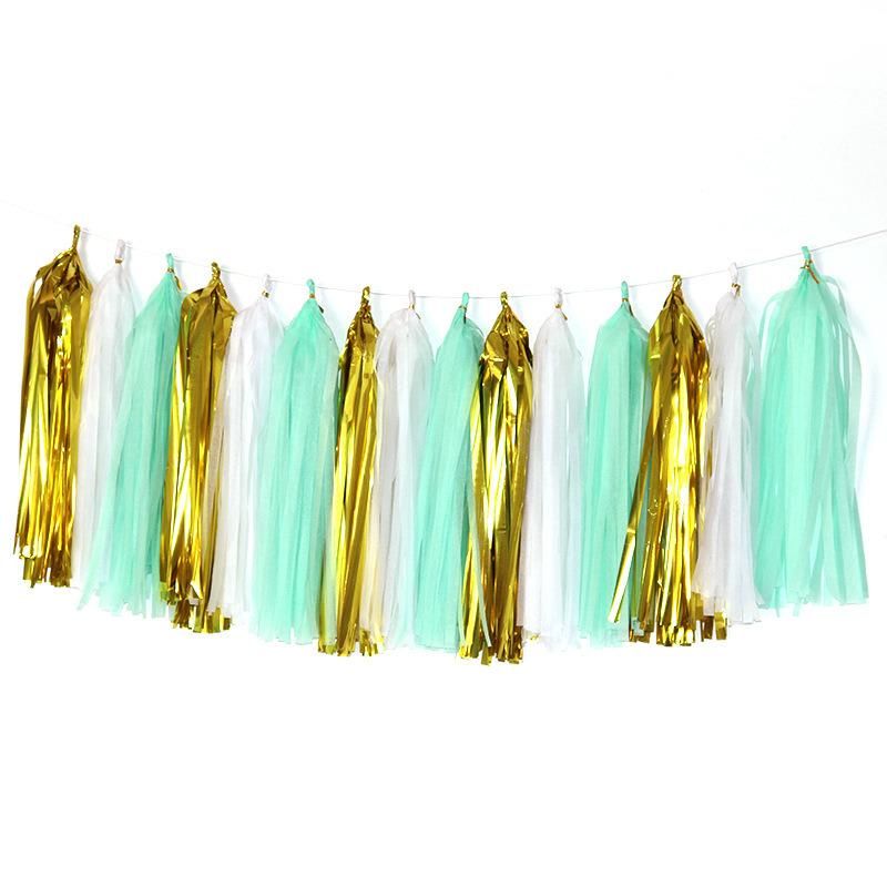 Tissue Tassel Garland Bunting Wedding Birthday Party Hanging Banner Decoration