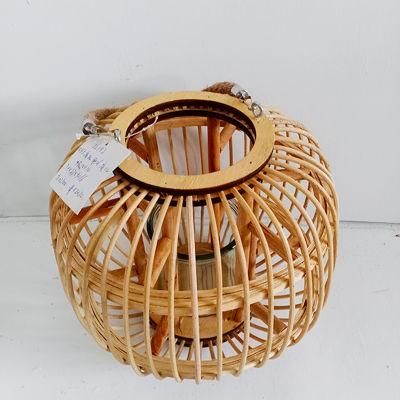 100% Handmade Round Wooden Lantern