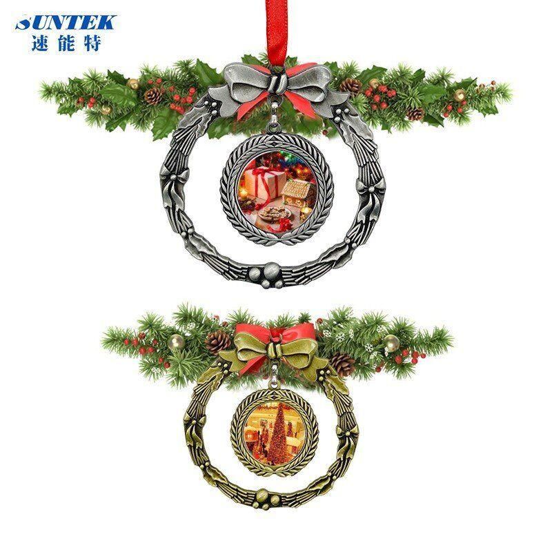 Sublimation Blank Metal Christmas Ornament-H