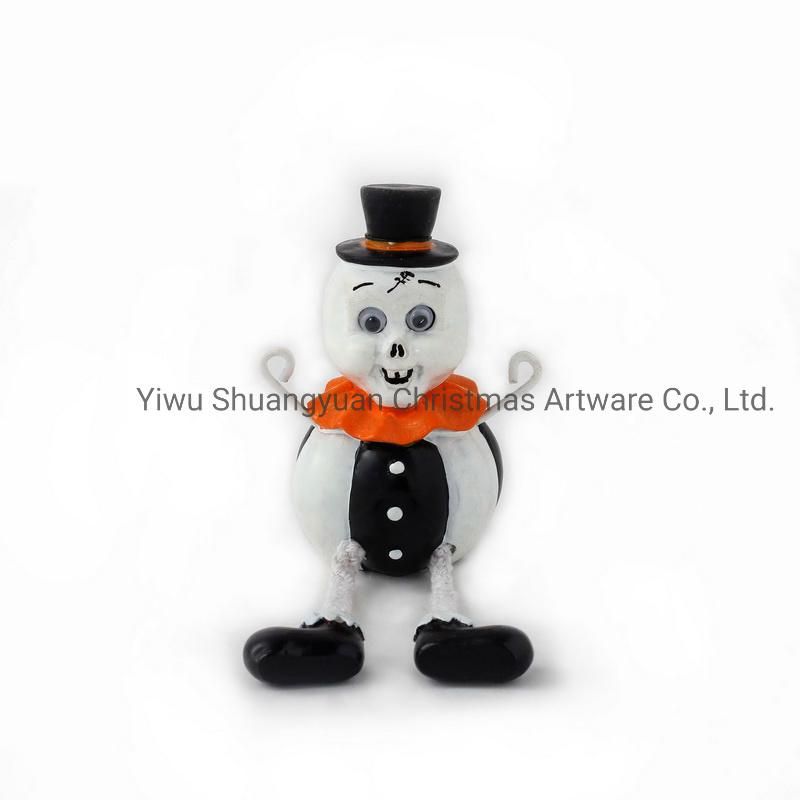 New Design Wholesale Party Accessories Halloween Resin Craft Long Leg Owl Holiday Hanging Decorations