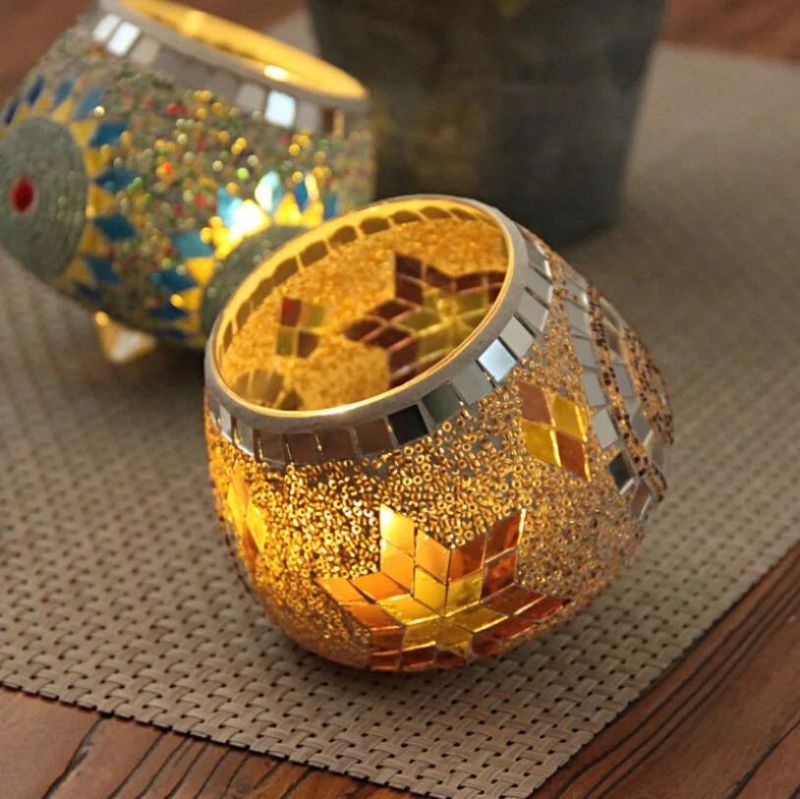 Wholesaler Luxury Custom Violet Scented Empty Glass Candle Holder for Decoration