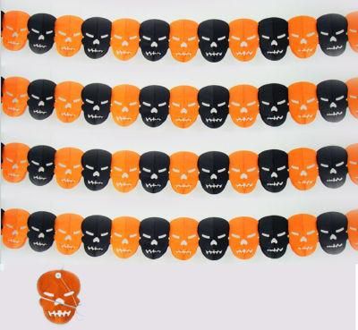 Halloween Paper Garland Ghost Skull Halloween Banner for Halloween Party Decorations