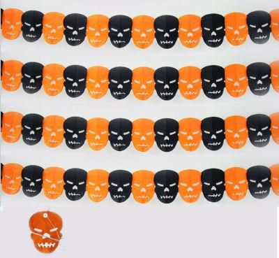 Halloween Paper Garland Ghost Skull Halloween Banner for Halloween Party Decorations