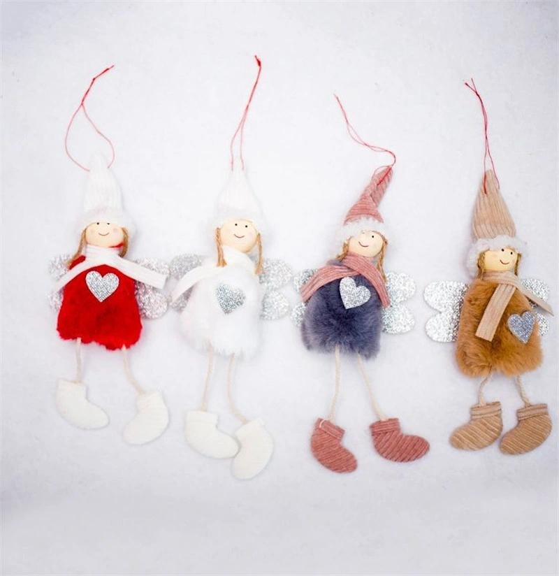 Cute Angel Christmas Plush Doll Ski Pendant Tree Decoration Ornaments