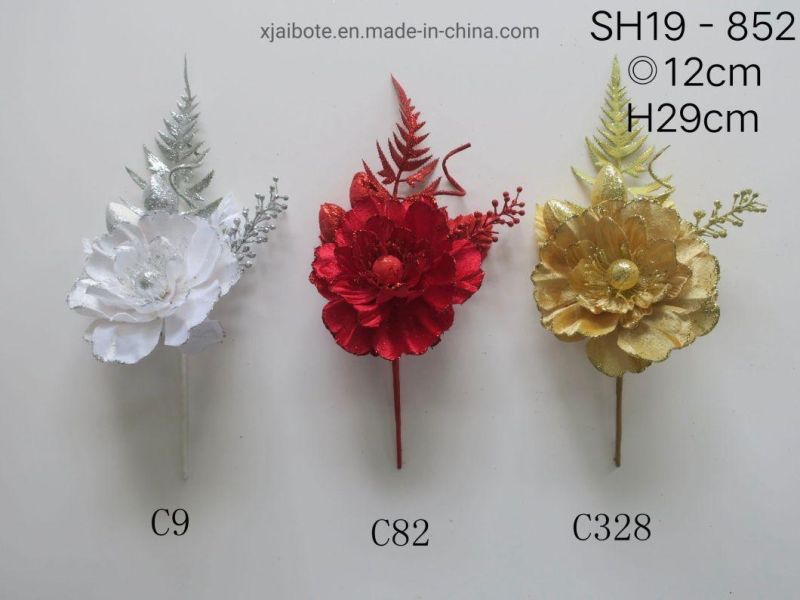 Wholesale Artificial Flowers Picks for Christmas Decoration Xmas Ornament