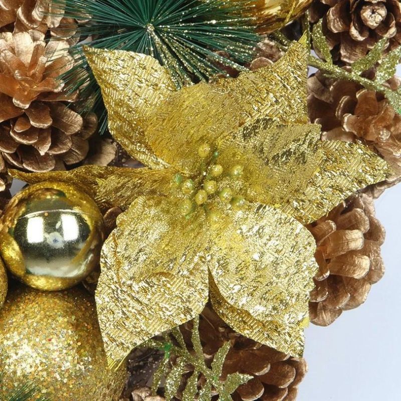 40cm Handmade Wreath Christmas Decoration Christmas Festival Layout Decorative Garland